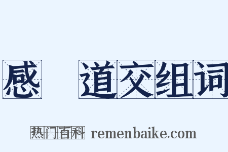 感應道交组词是什么意思的图片